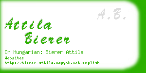 attila bierer business card